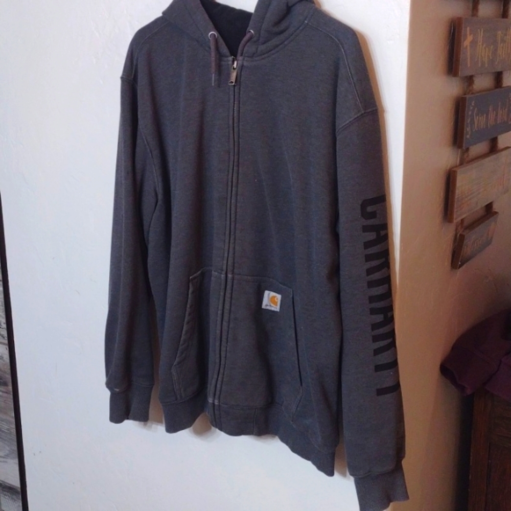 Carhartt Rain Defender hooded full zip sweatshirt Men's Large